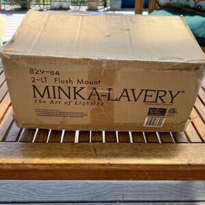 Minka Lavery Lighting 829-84 2 Lt Wall flush mount brushed nickel frosted glass